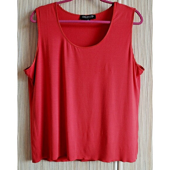 Jones New York Tops - Jones New York Woman's Tank Top Size 2X Tomato Red Summer Easy Care Scoop Neck